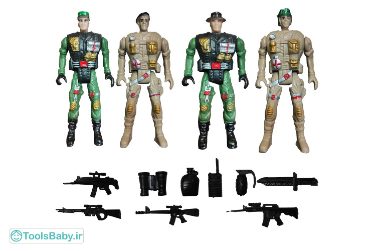 اسباب بازی جنگی مدل سرباز مجموعه 13 عددی